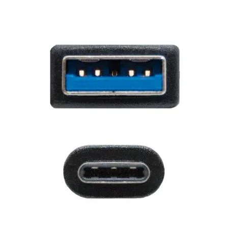 Nanocable Cable USB-C a USB-A 3.1 Gen2 10 Gbps 3A 2m Negro